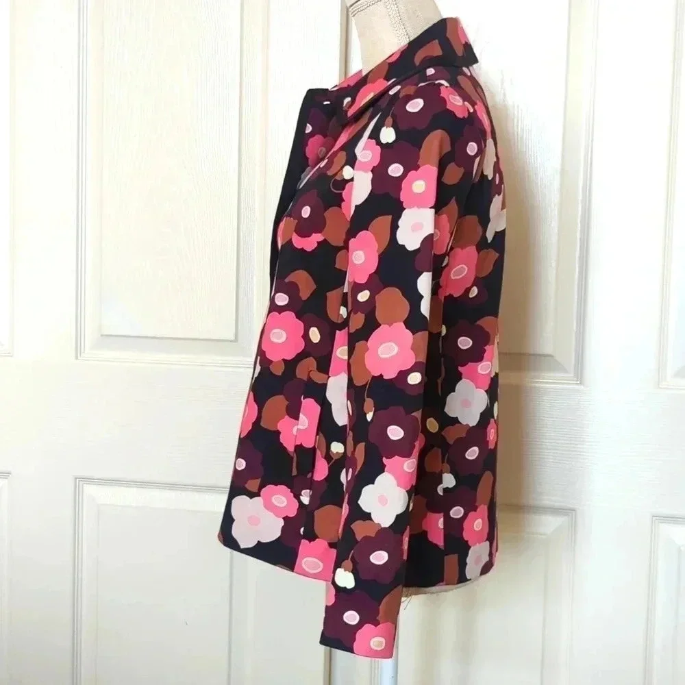 KATE SPADE New York Blooming Floral A-Line Boxy Swing Fit Jacket